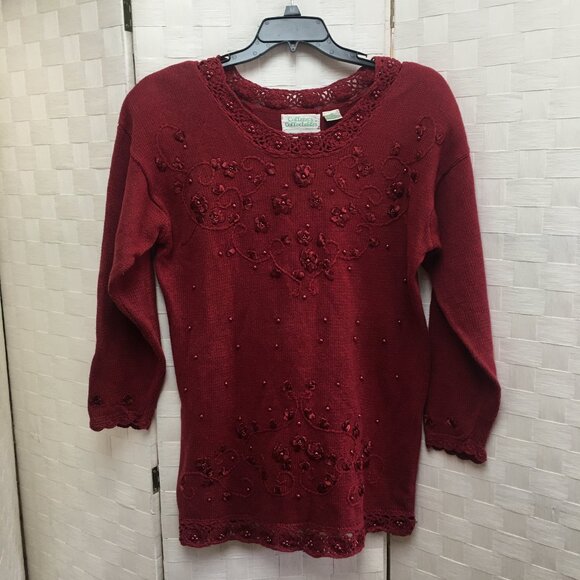 Vintage Colleen's Collectibles red sweater size medium - Picture 1 of 12